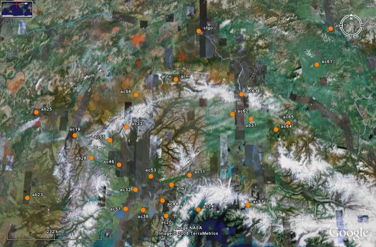 Map of AAR stations