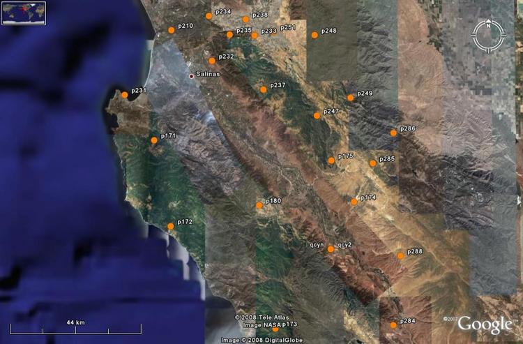 Map of CCM stations