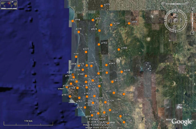 Map of CCN stations