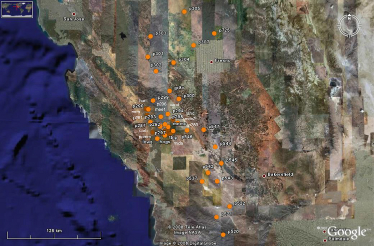 Map of CGW stations