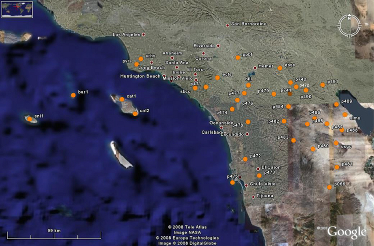 Map of CPR stations