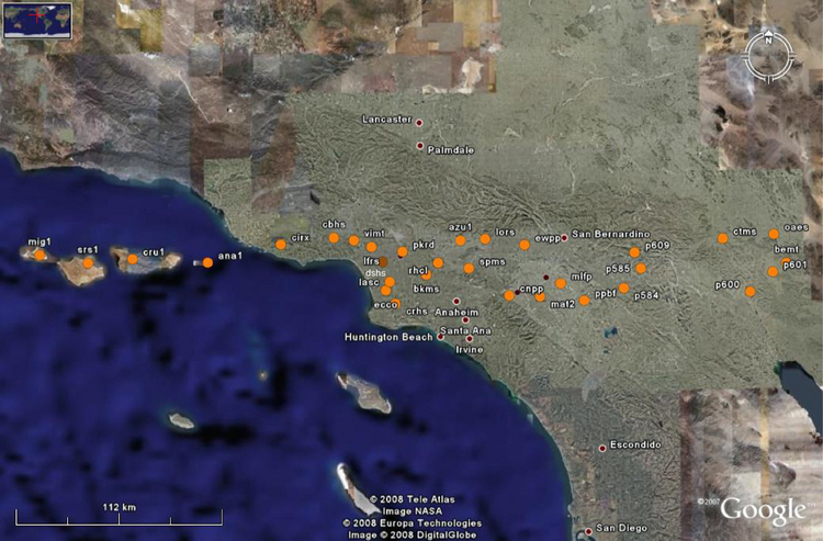 Map of CTS stations