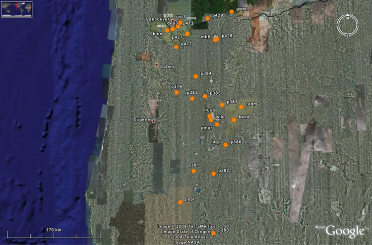 Map of OCW stations