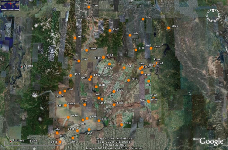 Map of WCO stations