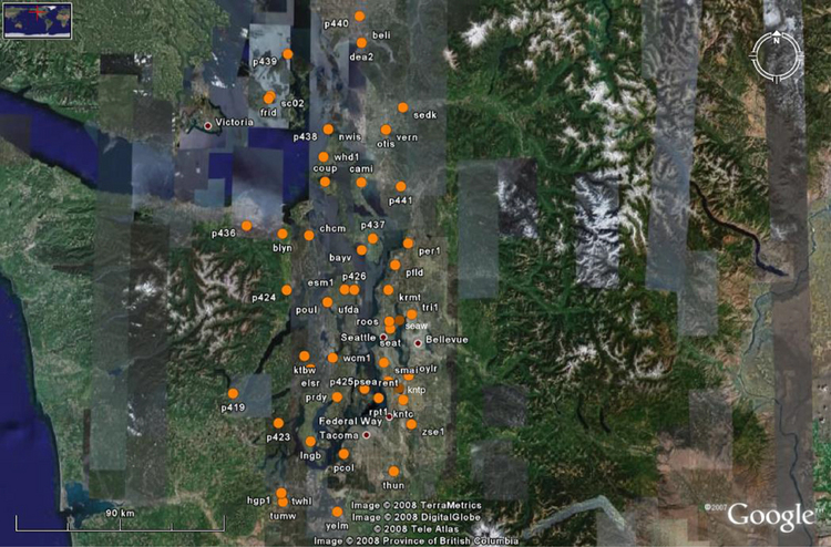 Map of WPL stations