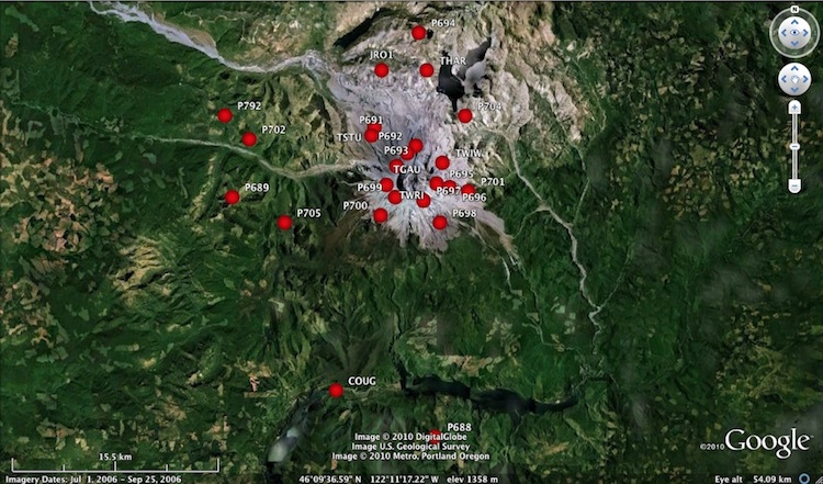 Map of volcano-msh-proximal stations