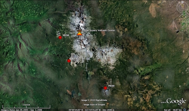 Map of volcano-ts-proximal stations